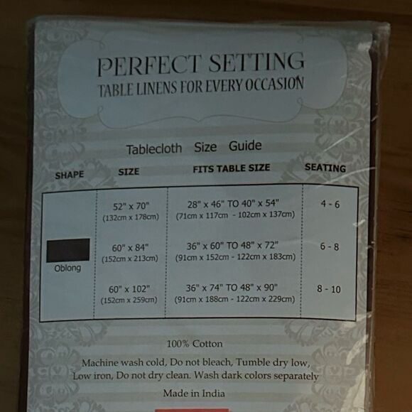 NWT perfect setting autumn tablecloth. 60x84 oblong. Never opened - Picture 4 of 4